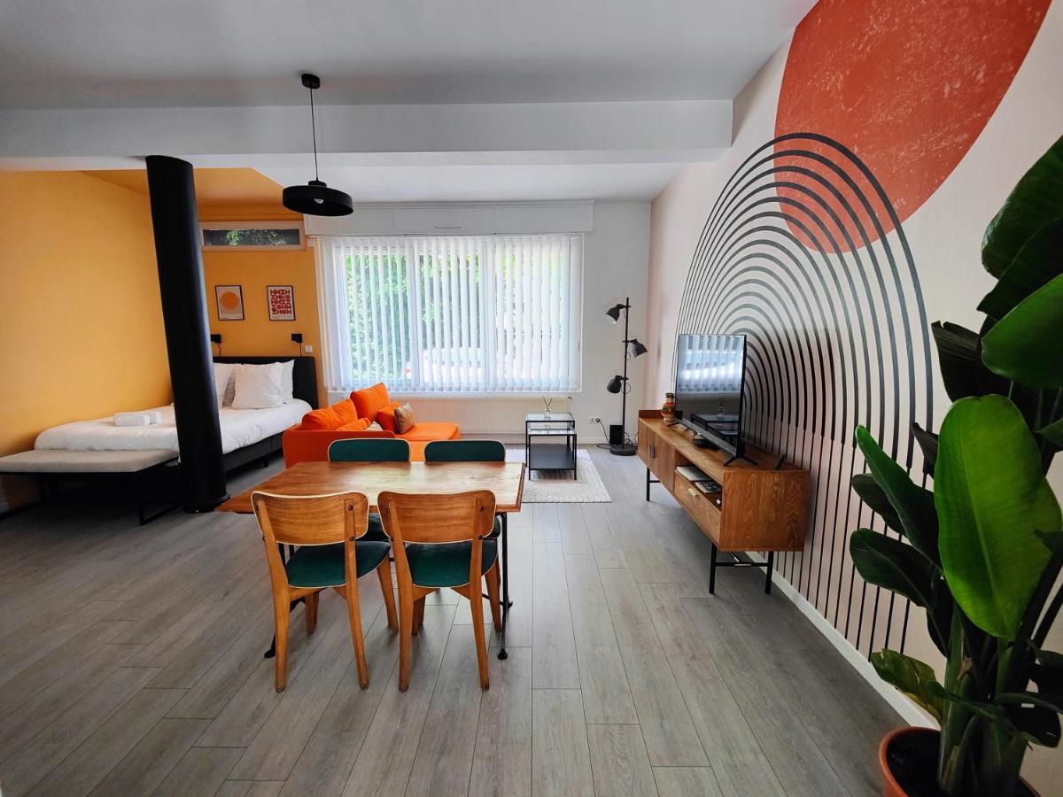 Le Rainbow - Grand Studio Avec Terrasse Dunkirk Luaran gambar
